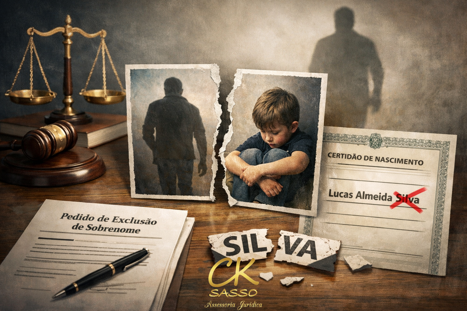 Exclusão de sobrenome paterno por abandono afetivo